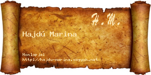 Hajdú Marina névjegykártya